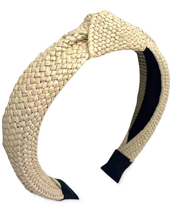 Плетеная повязка на голову с узлом из рафии, созданная для Macy's INC International Concepts