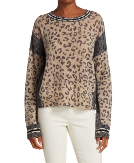 Кристин Свитер с леопардовым принтом 360 Sweater