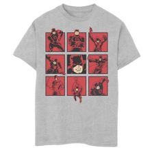 Футболка с рисунком «Marvel Daredevil The Faces of The Man With No Fear» для мальчиков 8–20 лет Marvel