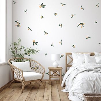 Tangerines in Greens Wall Decals Urbanwalls