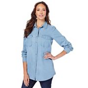 Женская Блузка Roaman's Olivia Denim Big Shirt Roaman's