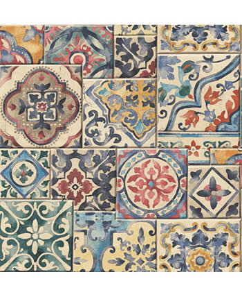 Обои Multi Marrakesh Tiles - 396 x 20,5 x 0,025 дюйма BREWSTER