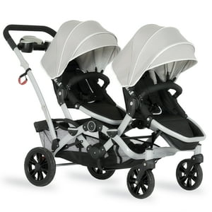 Dream On Me Track Tandem Stroller- Face to Face Edition in Light Grey Dream On Me