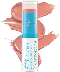 Neutrogena Hydro Boost Hydrating Multi-Use Makeup Stick with Hyaluronic Acid, Gentle Multi-Use Colored Makeup Balm to Brighten Lips, Cheeks & Eyes, Non-Comedogenic, Soft Pink, 0.26 oz Neutrogena