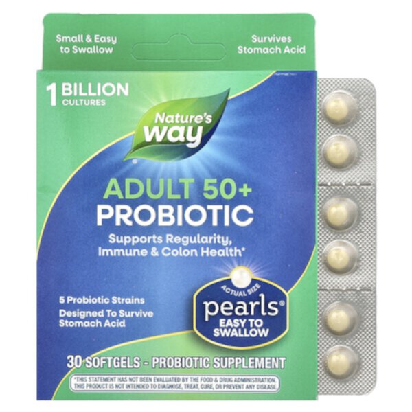 Probiotic Pearls Adult 50+, 30 капсул Nature's Way