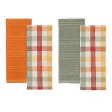 Celebrate Together™ Fall Gingham & Solids 4-Pack Kitchen Towels Celebrate Together