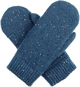 Варежки Be Your Own Style Unisex Winter Toasty Warm Solid Glitter Fleece Lined Knit Mitten Gloves Be Your Own Style