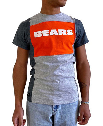 Серая мужская футболка с разрезом в обрамлении Chicago Bears Refried Apparel