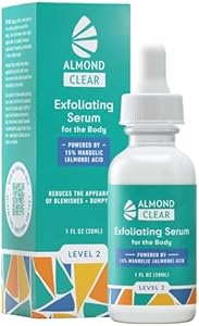 Body Clearing Serum [1 Fl Oz] Level 2 Acne Serum - Advanced Formula for Body Acne, Folliculitis, Back, Butt, Chest, Thighs, Shoulders - Mandelic Acid Almond Clear