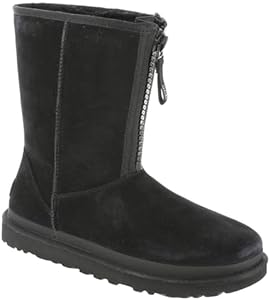 UGG Women's Classic Short Zipper Tape Logo Boot UGG