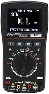 Eujgoov ET828 Oscilloscope Multimeter 1MHz Handheld Digital Display Oscilloscope Multifunction Tester 2.5Msps Eujgoov