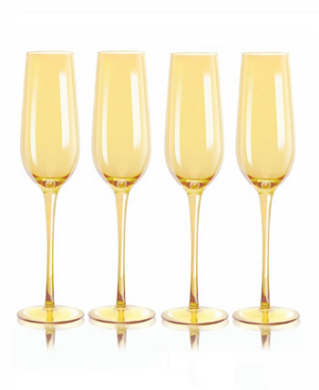 Бокалы Carnival Champagne Flute, 9 унций, набор из 4 шт. Qualia Glass