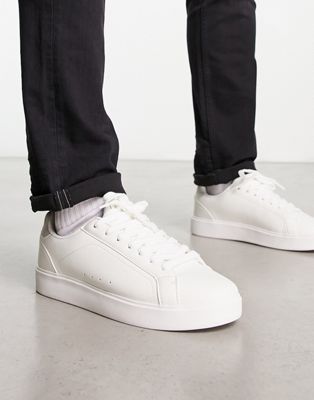 Белые базовые кроссовки на шнуровке Pull&Bear Pull&Bear
