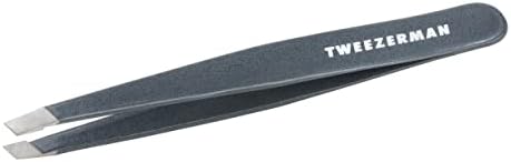 Tweezerman Stainless Steel Slant Tweezer - Eyebrow Tweezers for Women and Men (Signature Red) Tweezerman