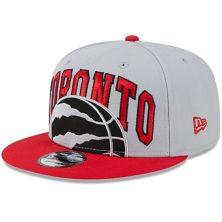 Men's New Era Gray/Red Toronto Raptors Tip-Off Two-Tone 9FIFTY Snapback Hat New Era
