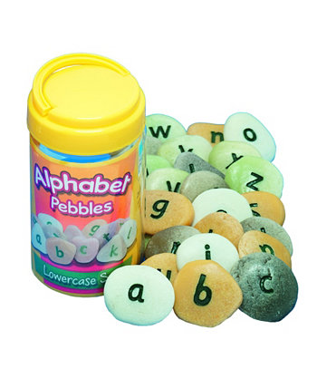 Lowercase Alphabet Pebbles, Set of 26 Yellow Door