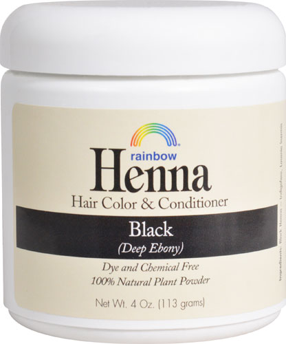 Краска и кондиционер для волос Rainbow Research Henna Black Deep Ebony -- 4 унции Rainbow Research