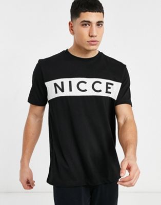 Nicce loungewear sofa panel t-shirt in black Nicce