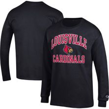 Men's Champion Black Louisville Cardinals High Motor Long Sleeve T-Shirt Champion