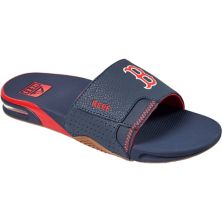 Men's REEF Boston Red Sox Fanning Slide Sandals Reef