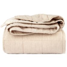 Французское льняное одеяло с коробчатым стежком Bokser Home