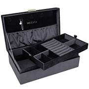 Mele & Co. Jewel Onyx Black Velvet Jewelry Box Organizer Mele and Co