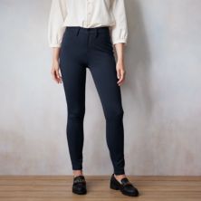 Суперузкие брюки понте LC Lauren Conrad с завышенной талией Petite LC Lauren Conrad