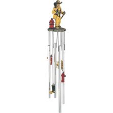 FC Design 23" Long US Fireman on Call Round Top Wind Chime Perfect Gifts for Holiday F.C Design