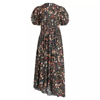 Платье макси Eden с цветочным принтом и пышными рукавами Ulla Johnson