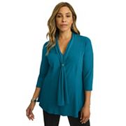 Jessica London Women's Plus Size Stretch Ring Detail Tunic Jessica London