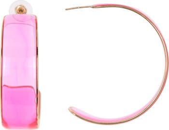Пластиковые серьги-кольца шириной 50 мм Melrose and Market
