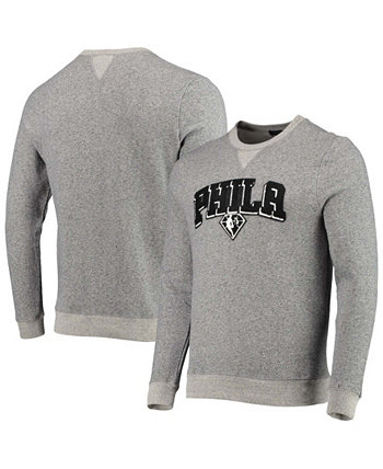 Серая мужская толстовка-пуловер с мраморным рисунком Philadelphia 76ers Junk Food