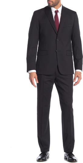 Черный текстурированный костюм с двумя пуговицами и лацканами Logan JB BRITCHES