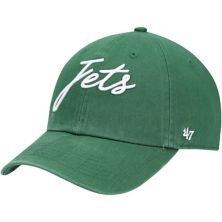 Женская регулируемая кепка '47 Green New York Jets Vocal Clean Up Unbranded