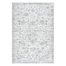 Glowsol Vintage Floral Printed Washable Area And Ultra Soft Throw Rug GlowSol