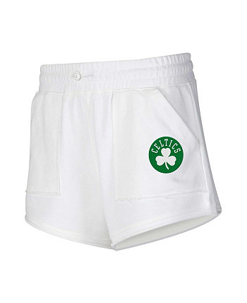 Женские белые шорты Boston Celtics Sunray Concepts Sport