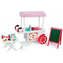 20 Piece Café Cart With Accessories Doll Furniture Playset Playtime by Eimmie
