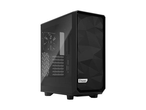 Fractal Design Meshify 2 Compact Lite Black TG High-Airflow Light Tinted Tempered Glass Window PC ATX Mid Tower Computer Case Fractal Design