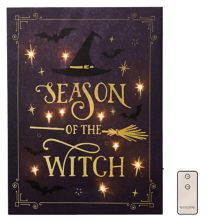 LumaBase Season of the Witch Lighted Wall Art LumaBase