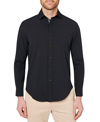 Мужская рубашка узкого кроя черного цвета Society of Threads