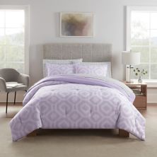 Полный комплект постельного белья Serta® Simply Clean Skyler с текстурированным геометрическим антимикробным покрытием и простынями Serta