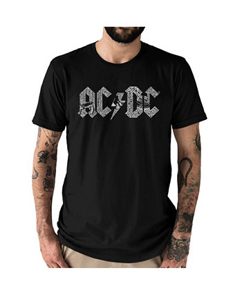 Мужская футболка Premium AC / DC Word Art LA Pop Art