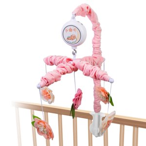 Baby Mobile for Crib TeqHome Pink Floral Musical Crib Mobile for Baby Girls Digital Music Box with 12 Melodies 3 Modes TeqHome