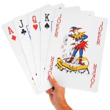 Giant Playing Cards For Seniors, Full Deck Of Oversized Jumbo Poker Cards, 8x11&#34; Juvale
