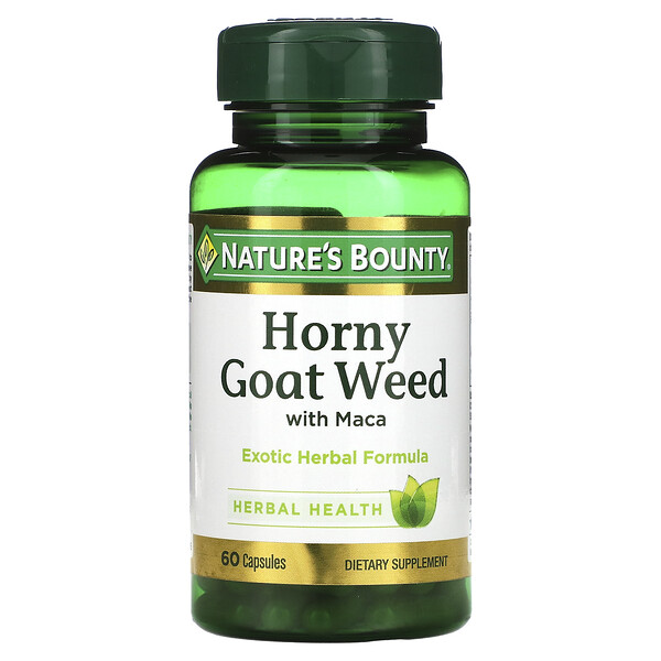 Horny Goat Weed с макой, 60 капсул Nature's Bounty