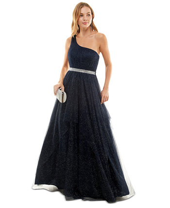 Juniors' Embellished One-Shoulder Gown, Created for Macy's Say Yes to the Prom
