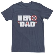 Мужская футболка Marvel Hero Dad Captain America Shield Licensed Character