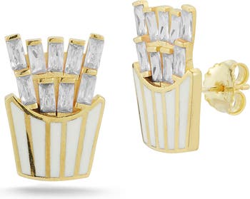 Серьги-гвоздики из 14-каратного золота Vermeil CZ Fries Sphera Milano