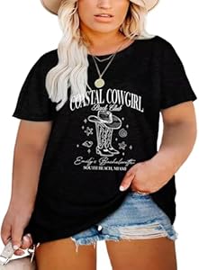 Western Shirts Women Plus Size Summer Tops Rodeo Graphic Tee Short Sleeve Vintage Cowgirl T-Shirts Robisomn