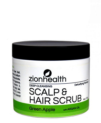 Скраб для волос, зеленое яблоко, 4 унции Zion Health